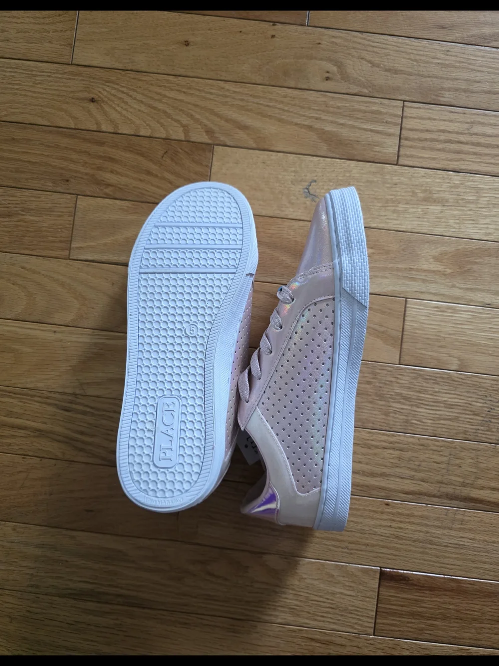 The Children's Place Pink Iridescent Lace-Up Sneakers
